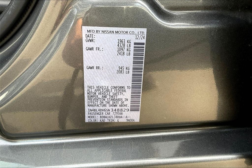 2025 Nissan Altima 2.5 SV