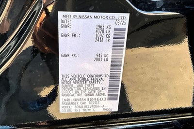 2025 Nissan Altima 2.5 SV