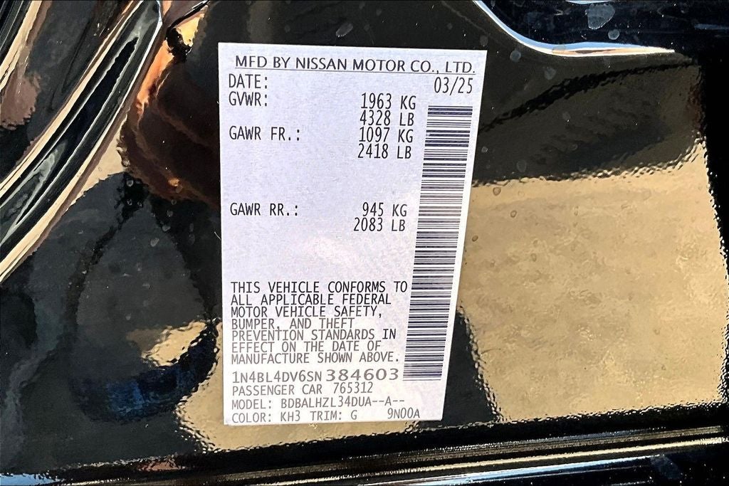 2025 Nissan Altima 2.5 SV