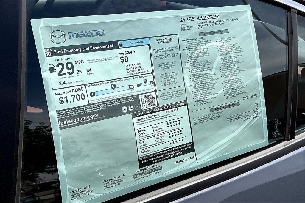 2026 Mazda Mazda3 2.5 S Carbon Edition