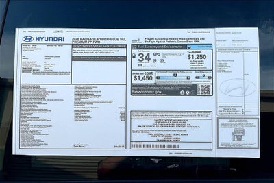 2026 Hyundai Palisade Hybrid Blue SEL Premium 7 Passenger