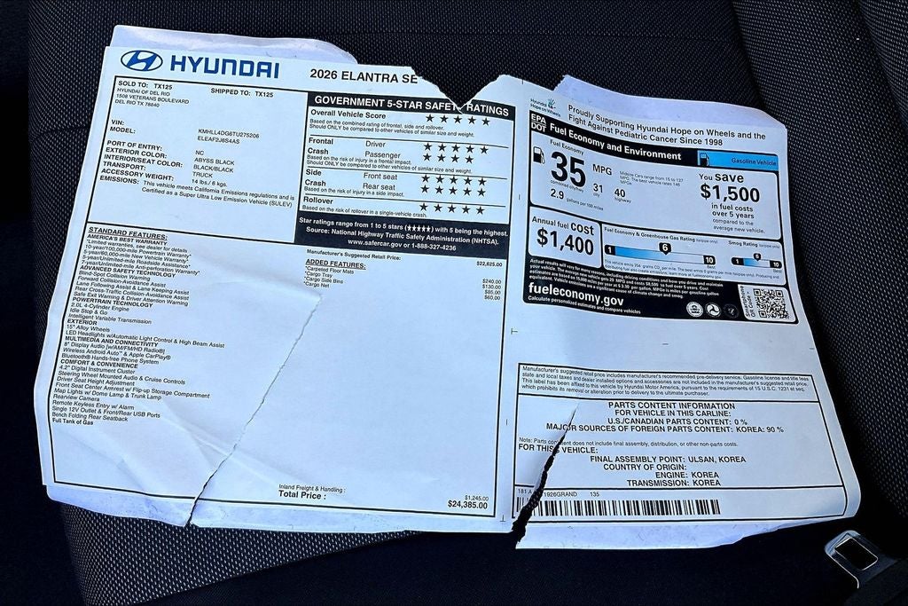 2026 Hyundai Elantra SE