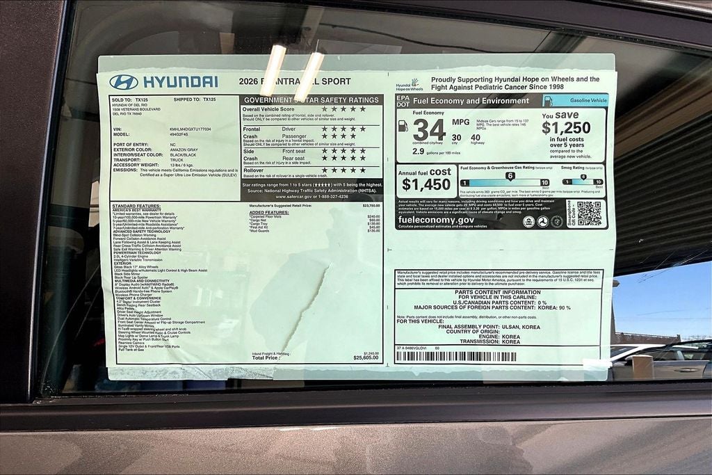 2026 Hyundai Elantra SEL Sport