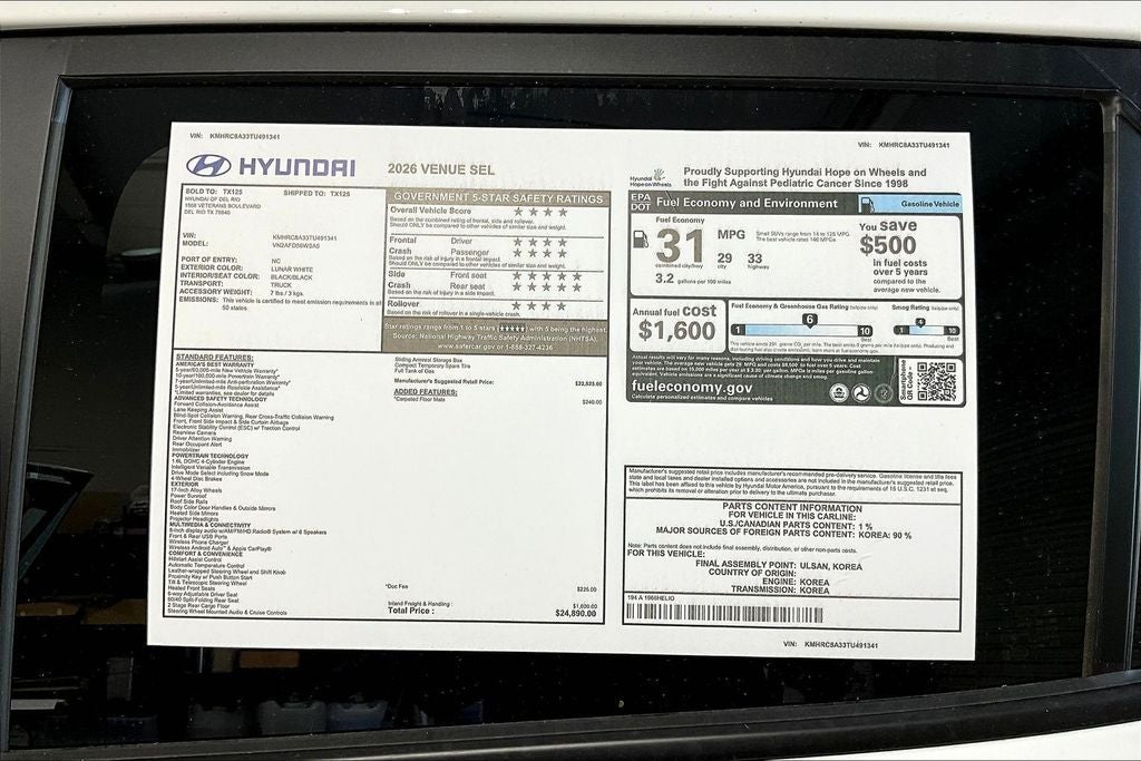 2026 Hyundai Venue SEL