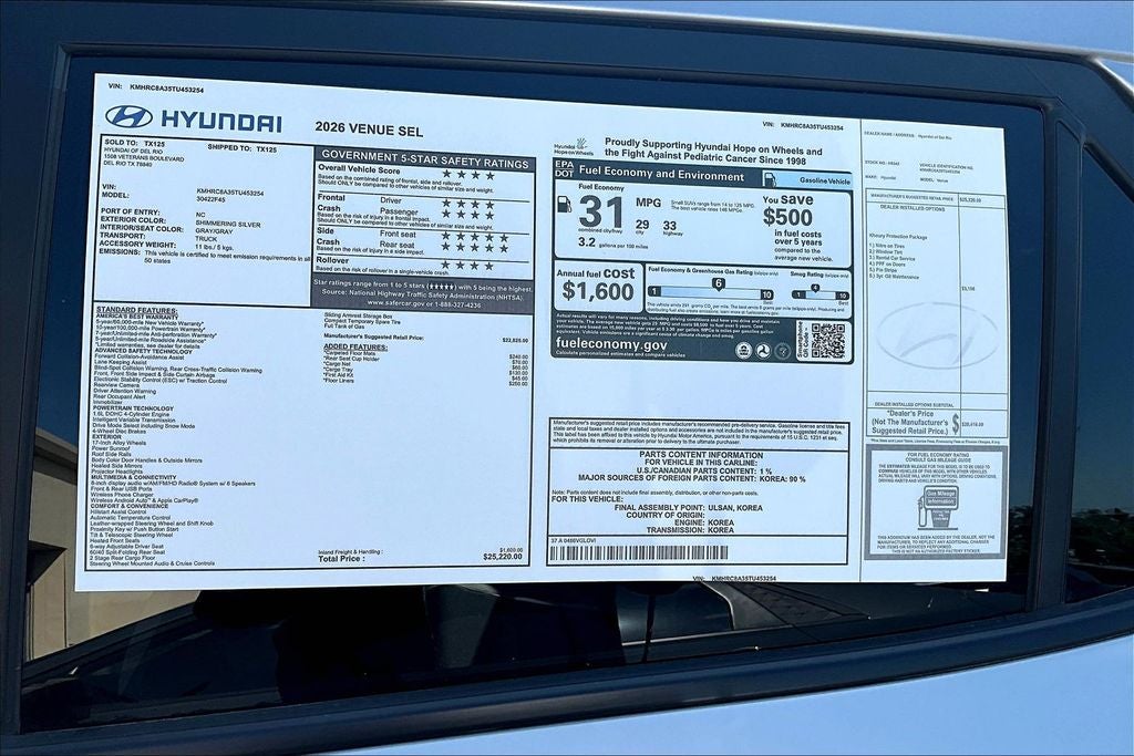 2026 Hyundai Venue SEL