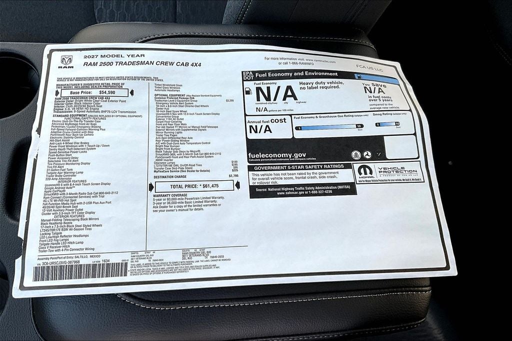 2027 RAM 2500 Tradesman