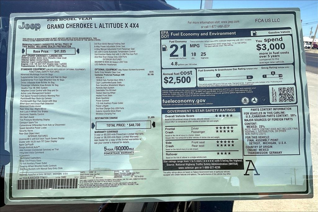 2025 Jeep Grand Cherokee L Altitude X