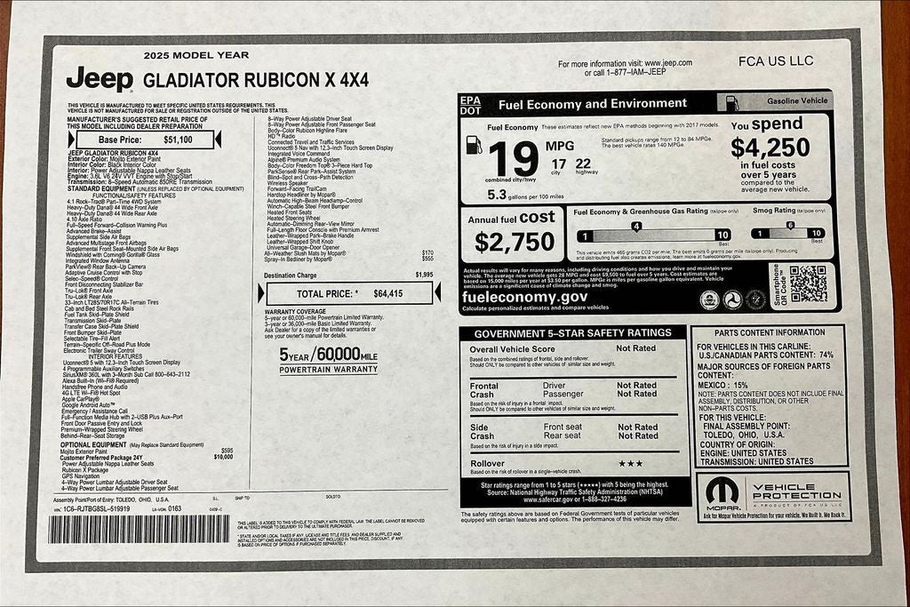 2025 Jeep Gladiator Rubicon