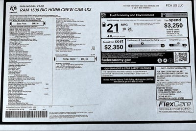 2026 RAM 1500 Big Horn/Lone Star