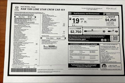 2025 RAM 1500 Big Horn/Lone Star 4WD