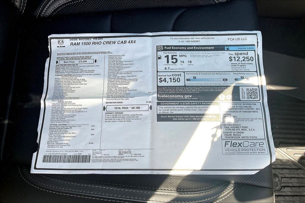 2026 RAM 1500 RHO