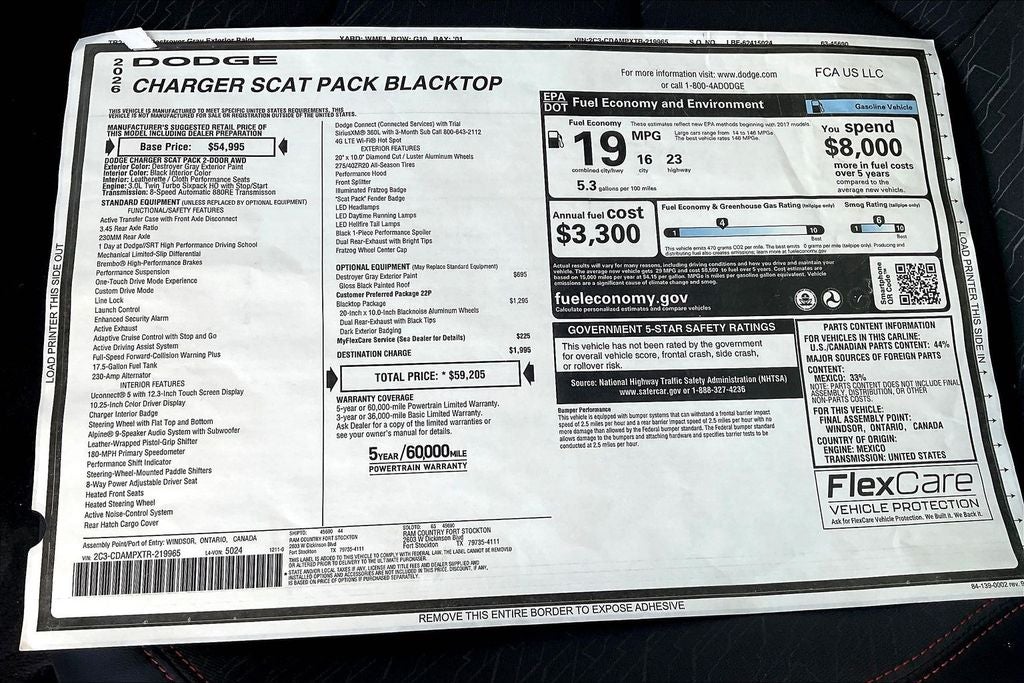 2026 Dodge Charger R/T Scat Pack