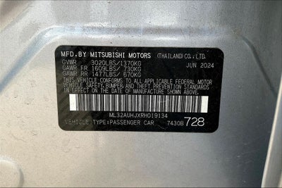 2024 Mitsubishi Mirage ES