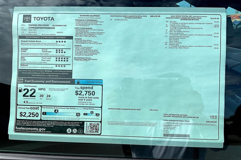2026 Toyota Tacoma TRD Sport