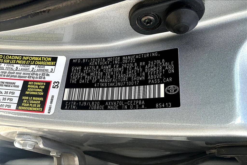 2022 Toyota Camry XSE