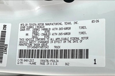 2026 Toyota Tundra Limited