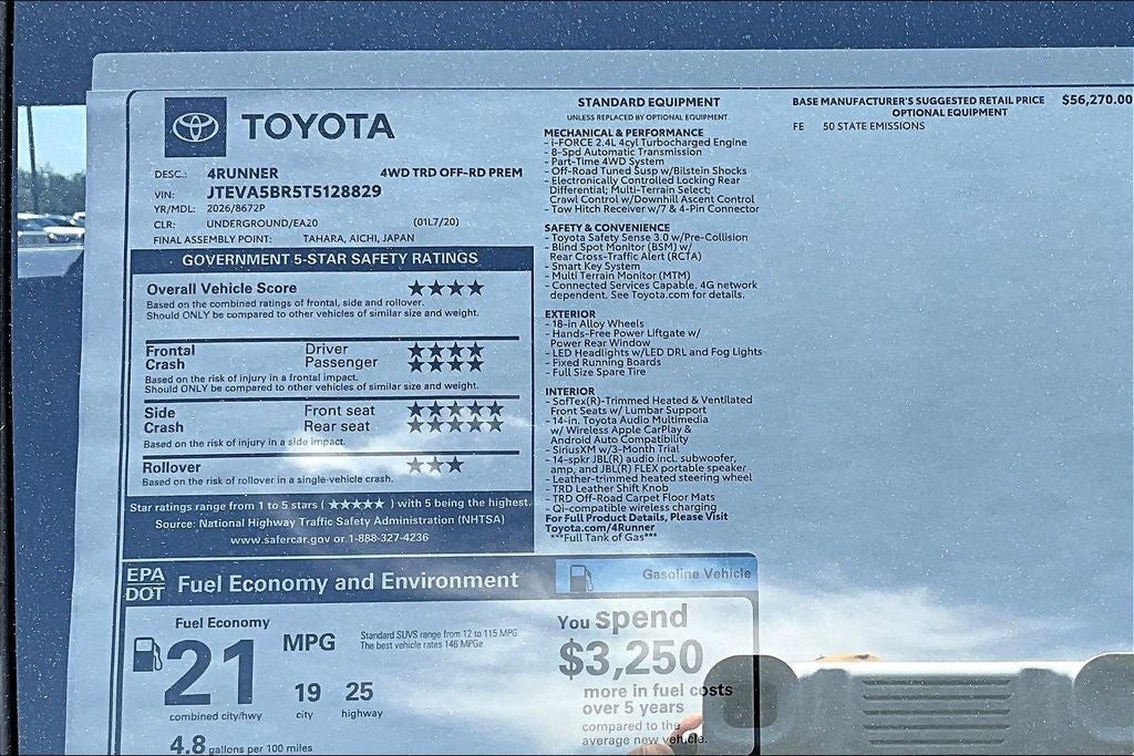 2026 Toyota 4Runner TRD Off-Road Premium