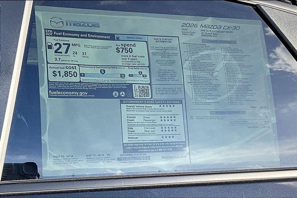 2026 Mazda Mazda CX-30 2.5 S Select Sport