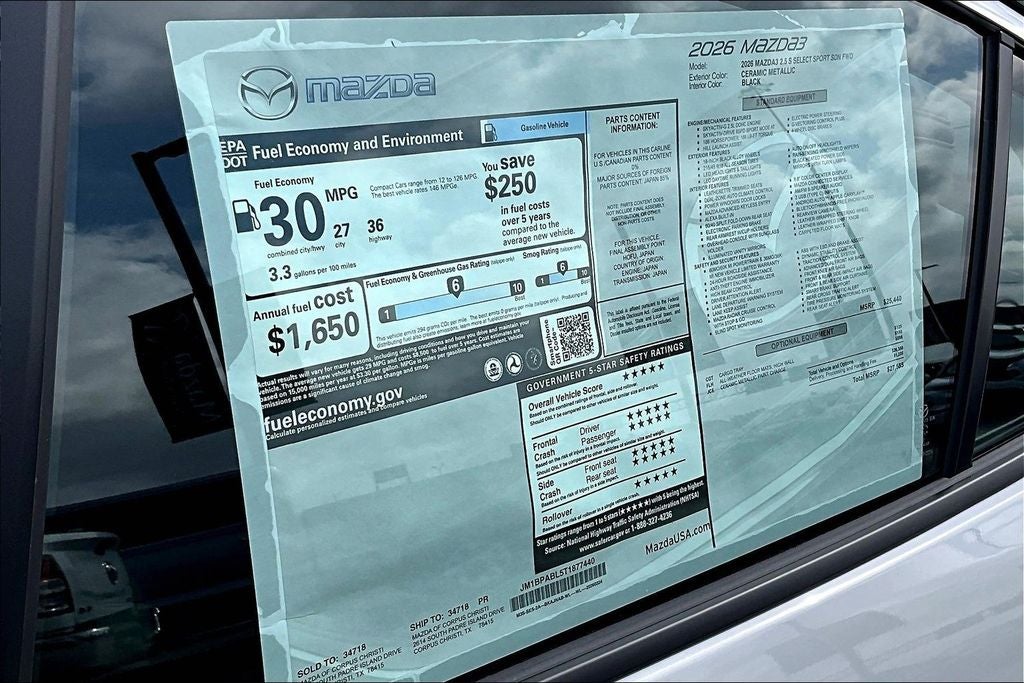 2026 Mazda Mazda3 2.5 S Select Sport