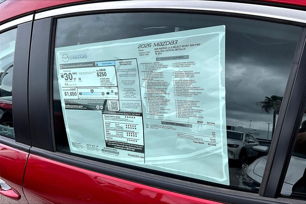 2026 Mazda Mazda3 2.5 S Select Sport