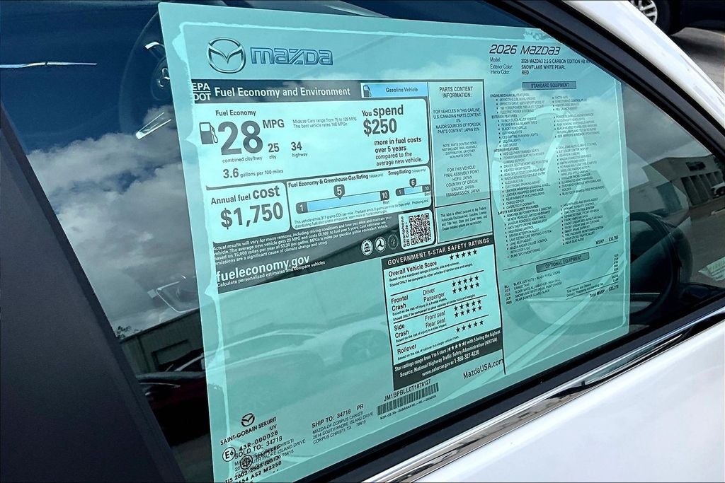 2026 Mazda Mazda3 2.5 S Carbon Edition