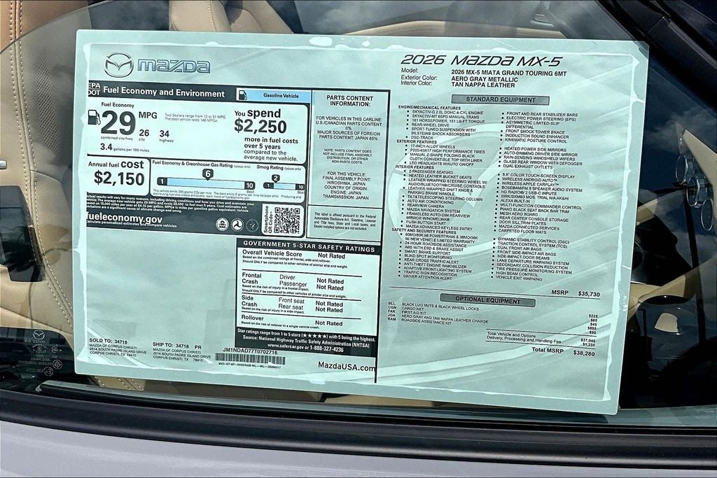 2026 Mazda Mazda MX-5 Miata Grand Touring