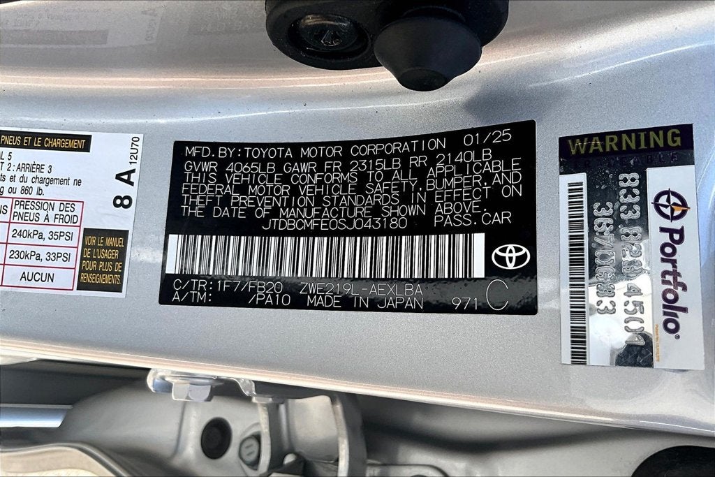 2025 Toyota Corolla Hybrid LE