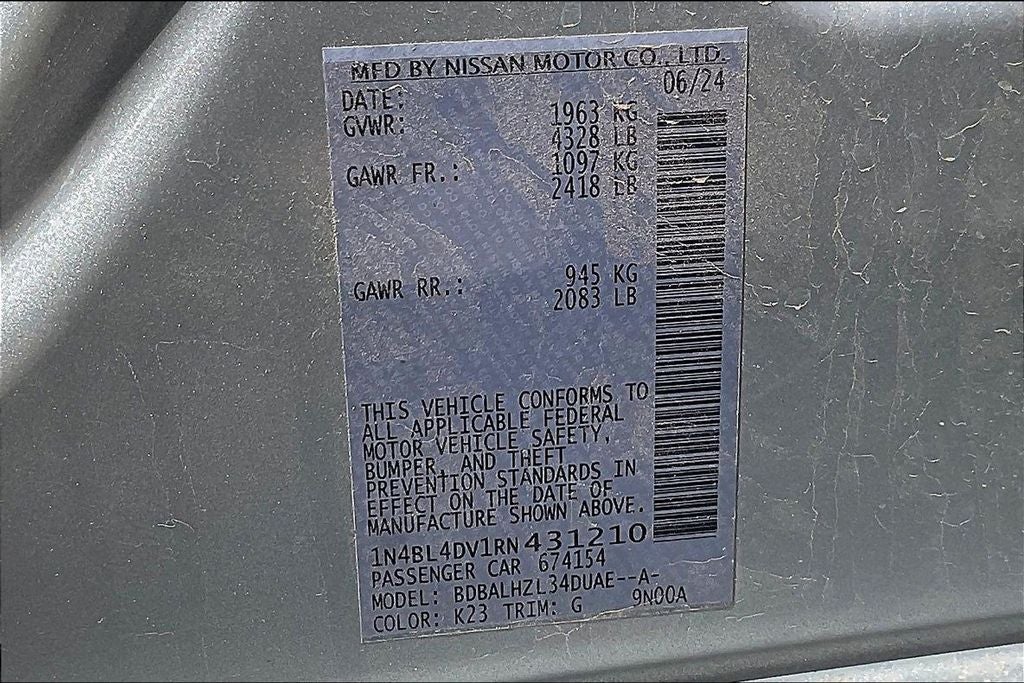 2024 Nissan Altima 2.5 SV
