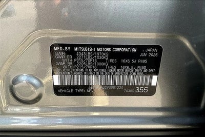 2027 Mitsubishi Outlander Sport 2.0 S