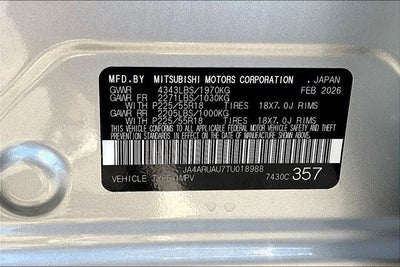 2026 Mitsubishi Outlander Sport 2.0 SE