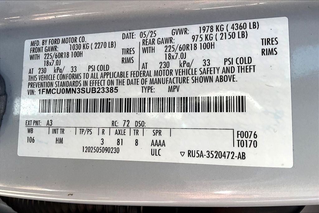 2025 Ford Escape ST-Line