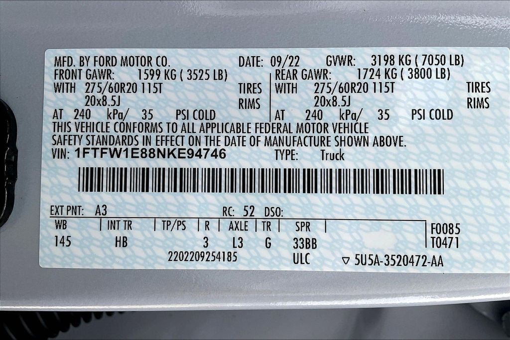 2022 Ford F-150 Lariat