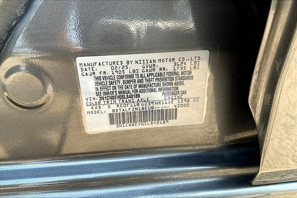 2025 Nissan Versa 1.6 SV