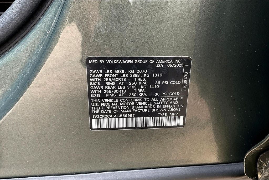 2025 Volkswagen Atlas 2.0T Peak Edition