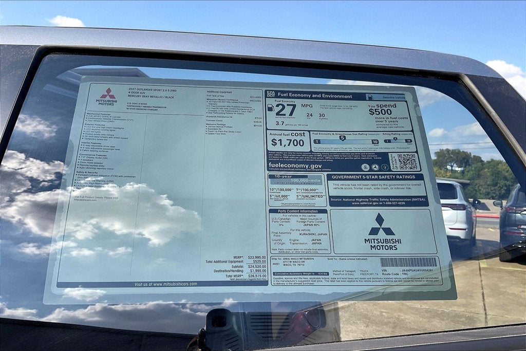2027 Mitsubishi Outlander Sport 2.0 S