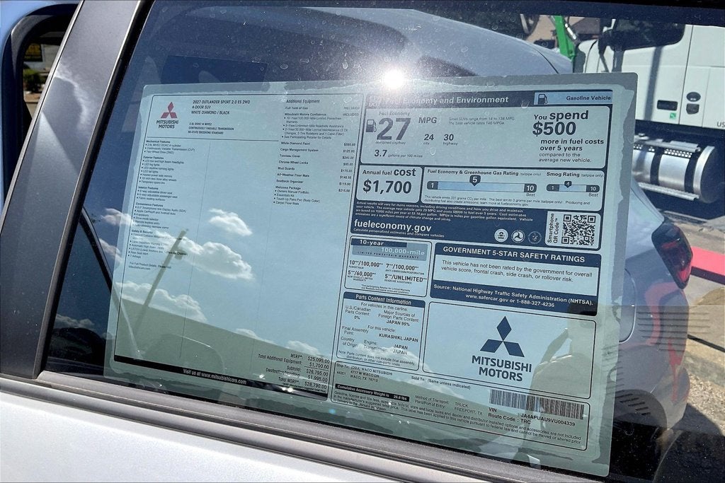 2027 Mitsubishi Outlander Sport 2.0 ES