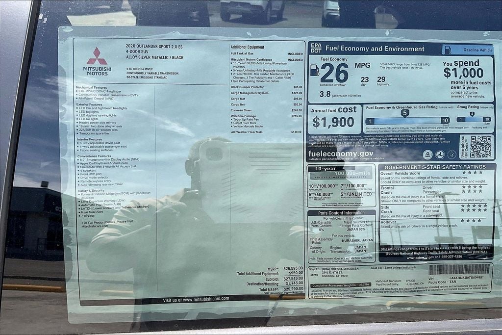 2026 Mitsubishi Outlander Sport 2.0 ES