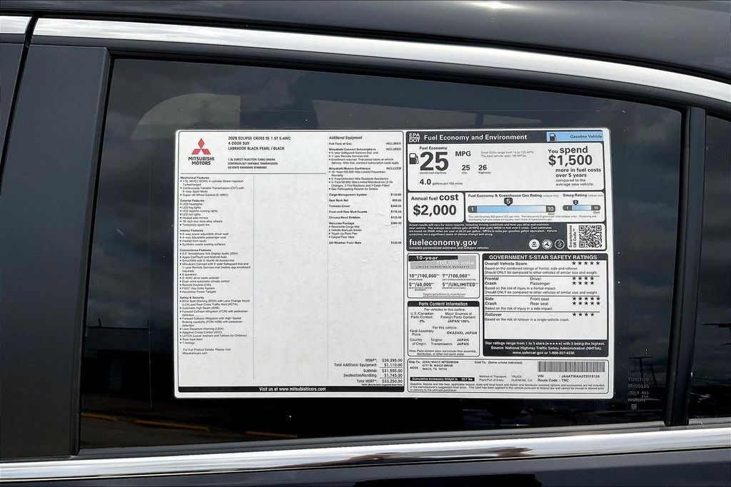 2026 Mitsubishi Eclipse Cross SE