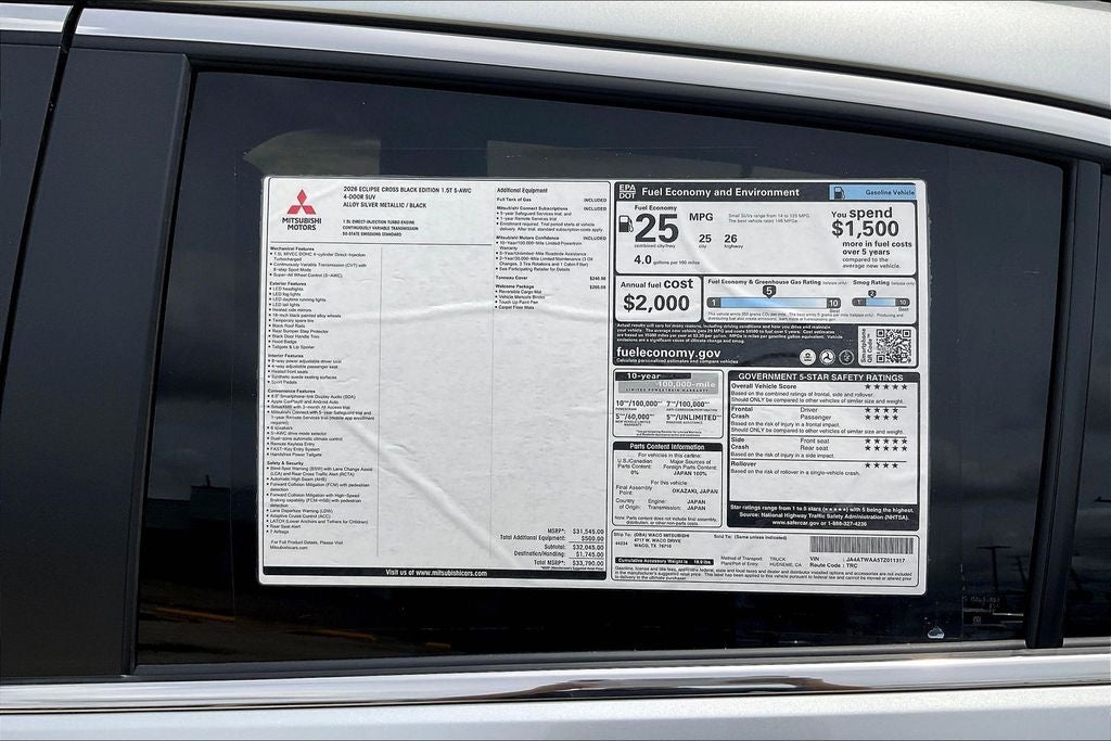 2026 Mitsubishi Eclipse Cross Black Edition