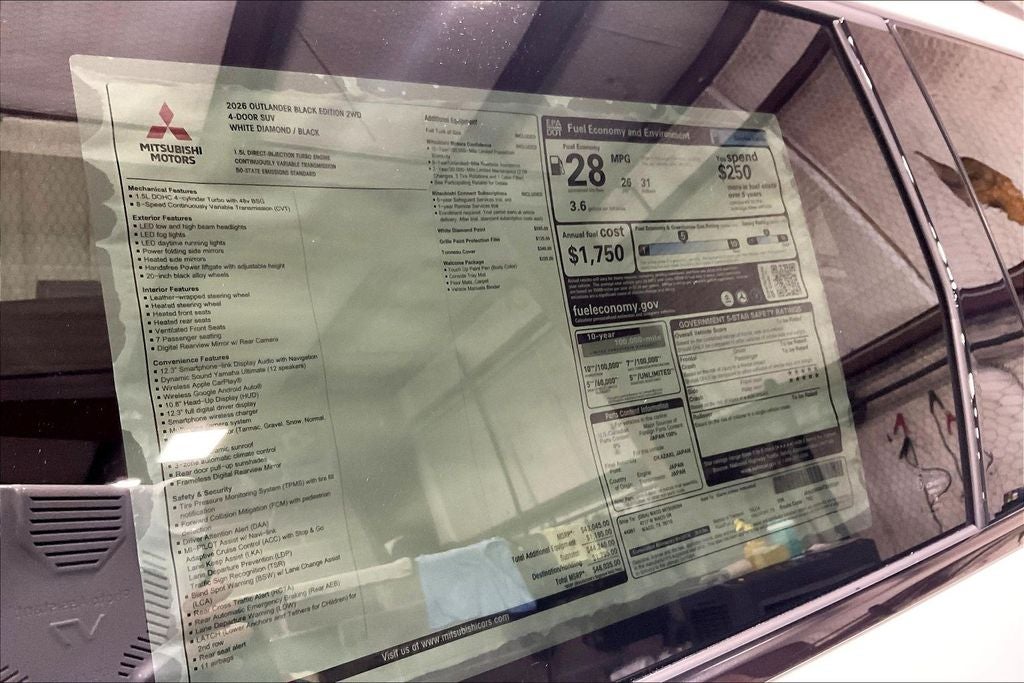 2026 Mitsubishi Outlander Black Edition