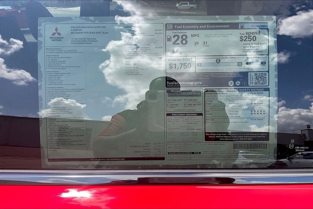 2026 Mitsubishi Outlander Black Edition