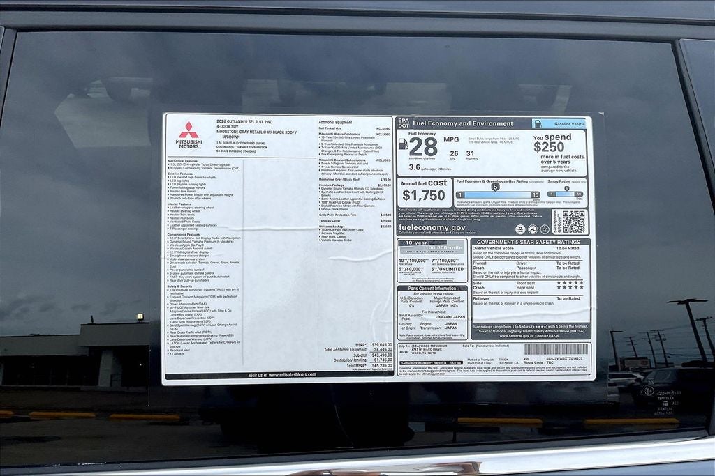 2026 Mitsubishi Outlander SEL