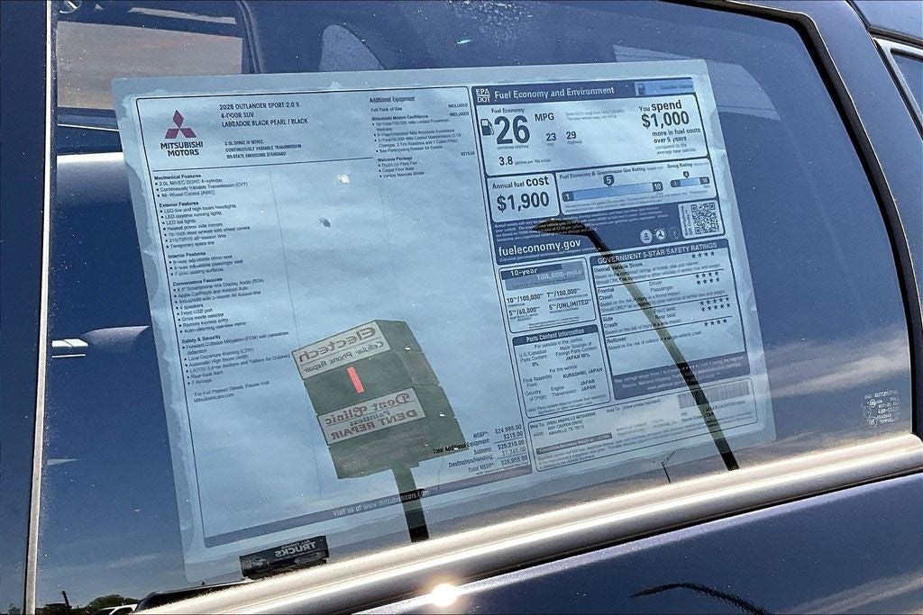 2026 Mitsubishi Outlander Sport 2.0 S