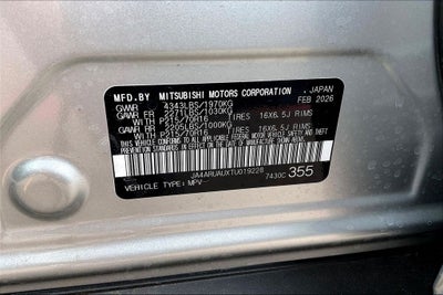 2026 Mitsubishi Outlander Sport 2.0 S