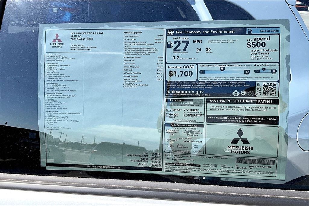 2027 Mitsubishi Outlander Sport 2.0 LE