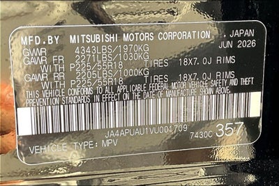 2027 Mitsubishi Outlander Sport 2.0 LE