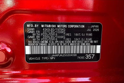 2027 Mitsubishi Outlander Sport 2.0 ES