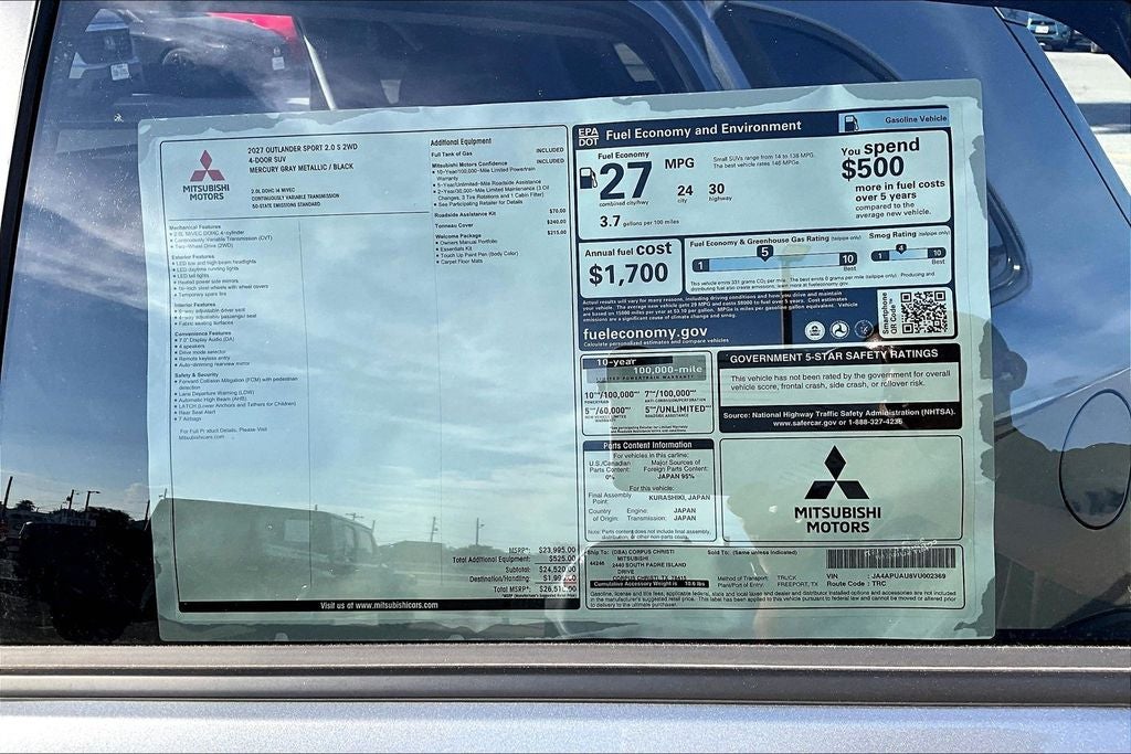 2027 Mitsubishi Outlander Sport Base