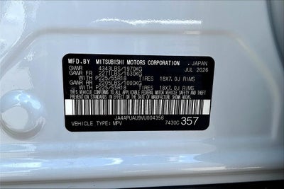 2027 Mitsubishi Outlander Sport 2.0 ES