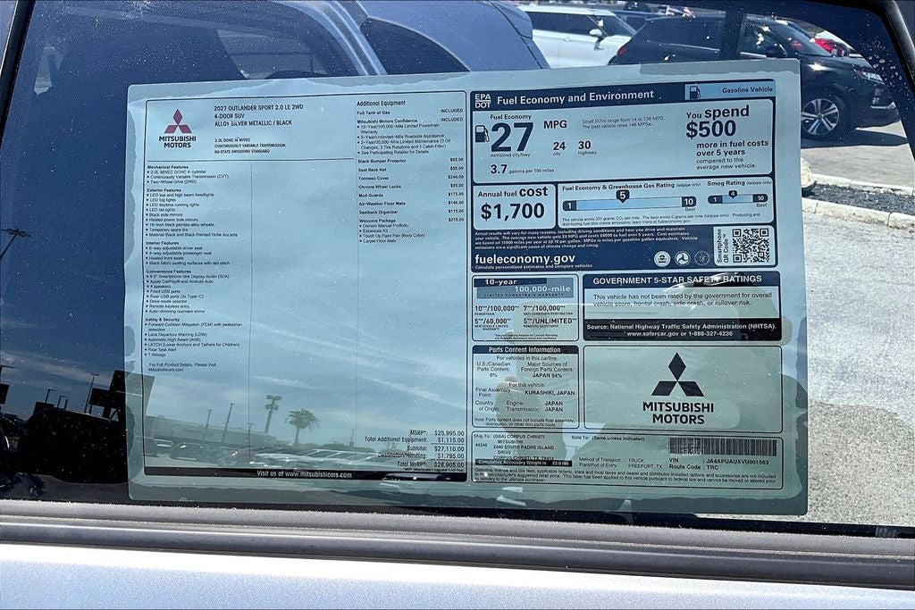 2027 Mitsubishi Outlander Sport 2.0 LE